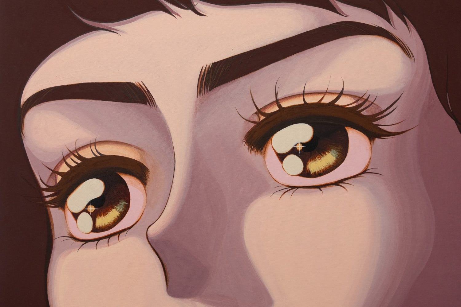 Julien Ceccaldi, Golden Child, 2026, Acrylic on canvas, 48" x 36" x 1.5", courtesy of COOPER COLE